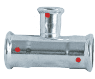 Image du produit TE REDUIT INOX 316 A SERTIR DIA 35/15/35