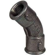 Image du produit COUDE FONTE NOIR GRAND RAYON F/F 45&deg;