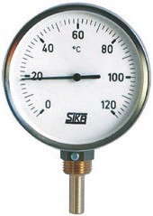 THERMOMETRE A CADRAN RADIAL - PRISE VERTICALE / 0 A 120°C